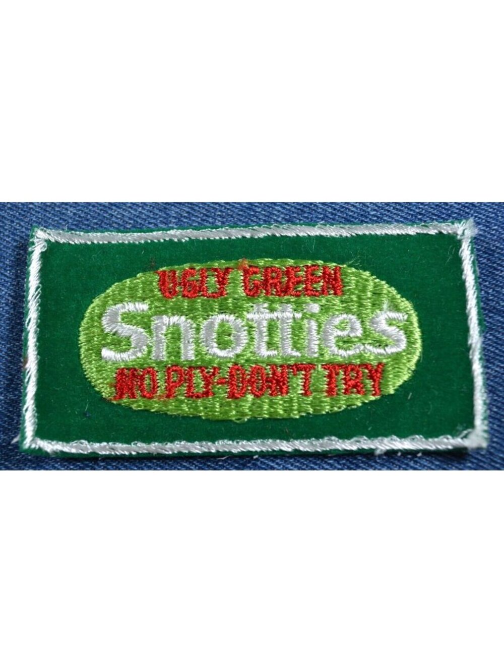 Original NOS 70s Vintage SNOTTIES 3.5" Patch Funny Humor Satire Wacky Goofy